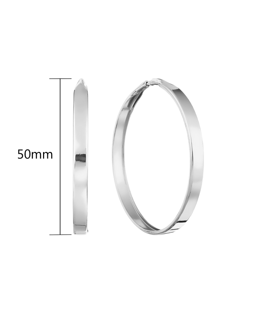 Sidabriniai auskarai rinkutės 50mm - Sidabriniai auskarai - Goldinga