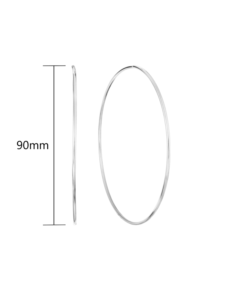 Sidabriniai auskarai rinkutės 90mm - Sidabriniai auskarai - Goldinga