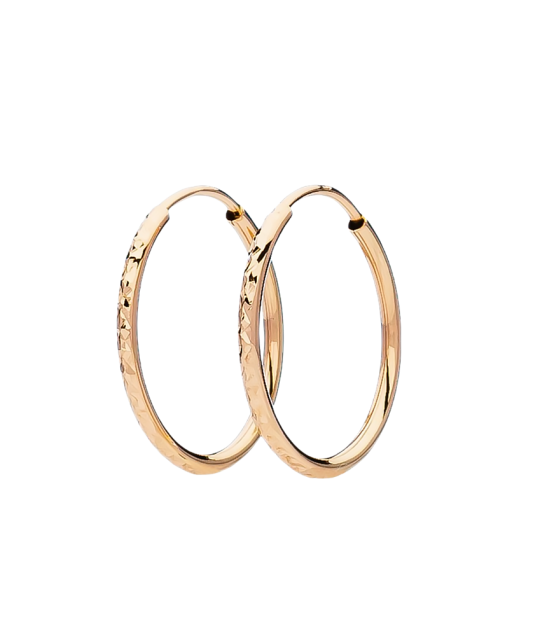 Auksiniai auskarai rinkutės 20mm - Auksiniai auskarai - Goldinga