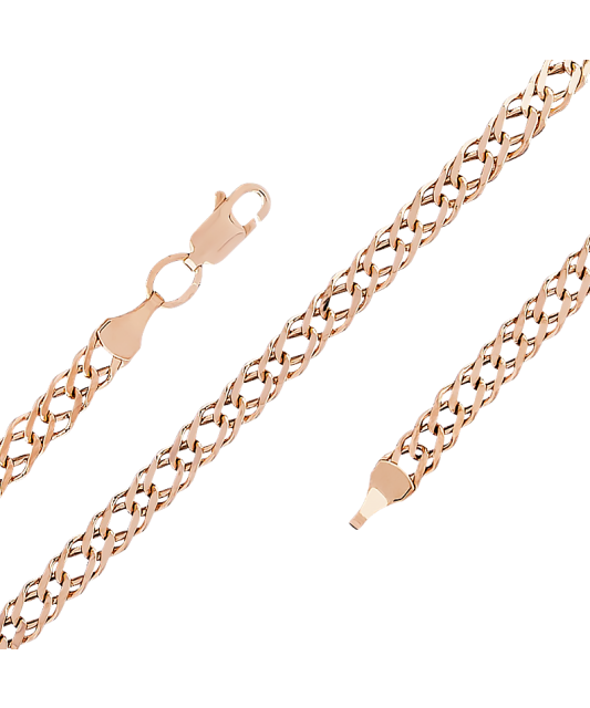 Auksinė grandinėlė "Rombo" 4.3mm - Auksinės grandinėlės - Goldinga