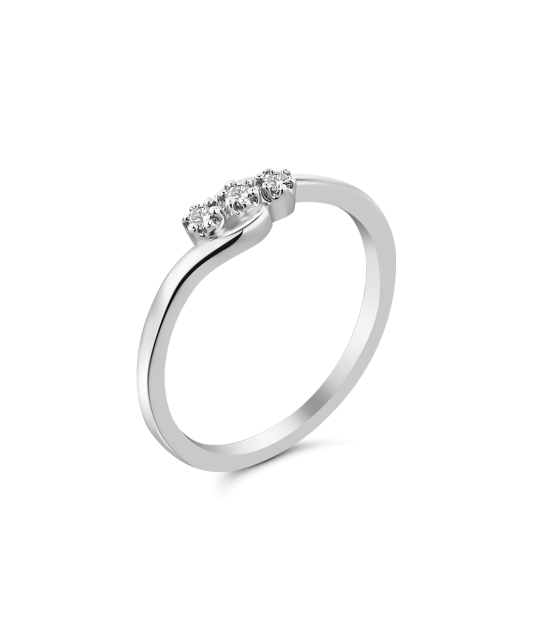 Sidabrinis žiedas su briliantais - Sidabriniai žiedai su brangakmeniais - Goldinga