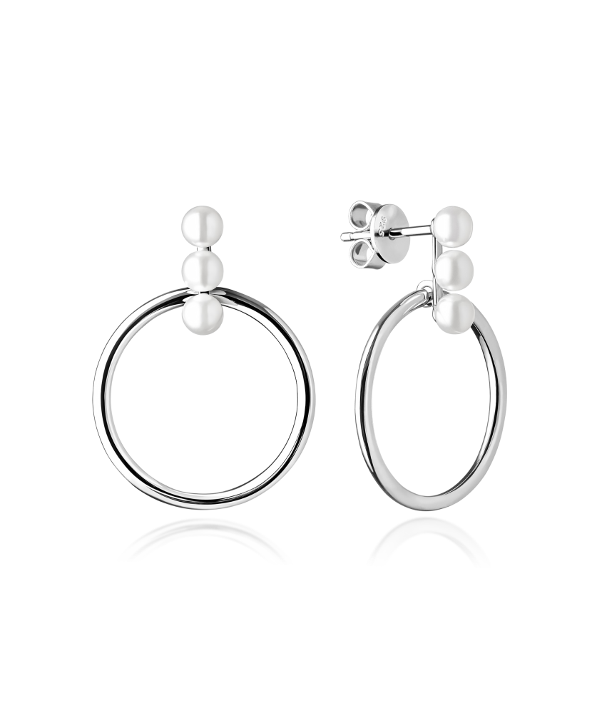 Sidabriniai auskarai su natūraliais perlais - Auskarai su perlais - Goldinga