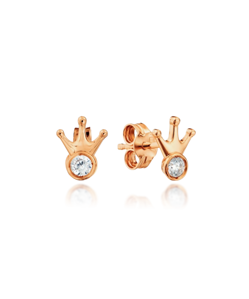 Auksiniai auskarai su cirkoniu - Auksiniai auskarai - Goldinga