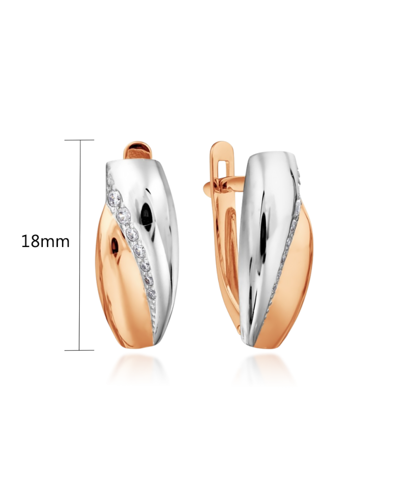 Auksiniai auskarai su cirkoniais - Auksiniai auskarai - Goldinga