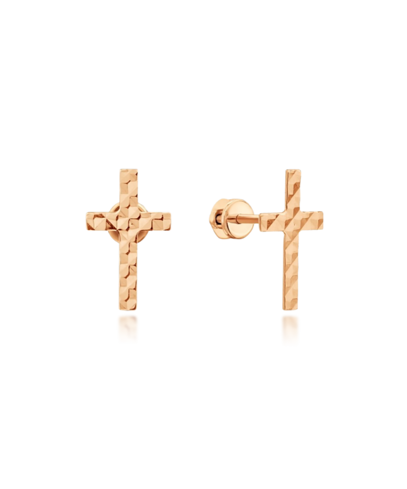 Auksiniai auskarai "Kryželiai" - Auksiniai auskarai - Goldinga