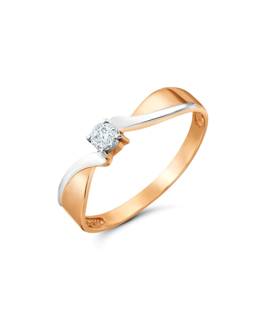 Auksinis žiedas su deimantais - Auksiniai Žiedai su brangakmeniais - Goldinga