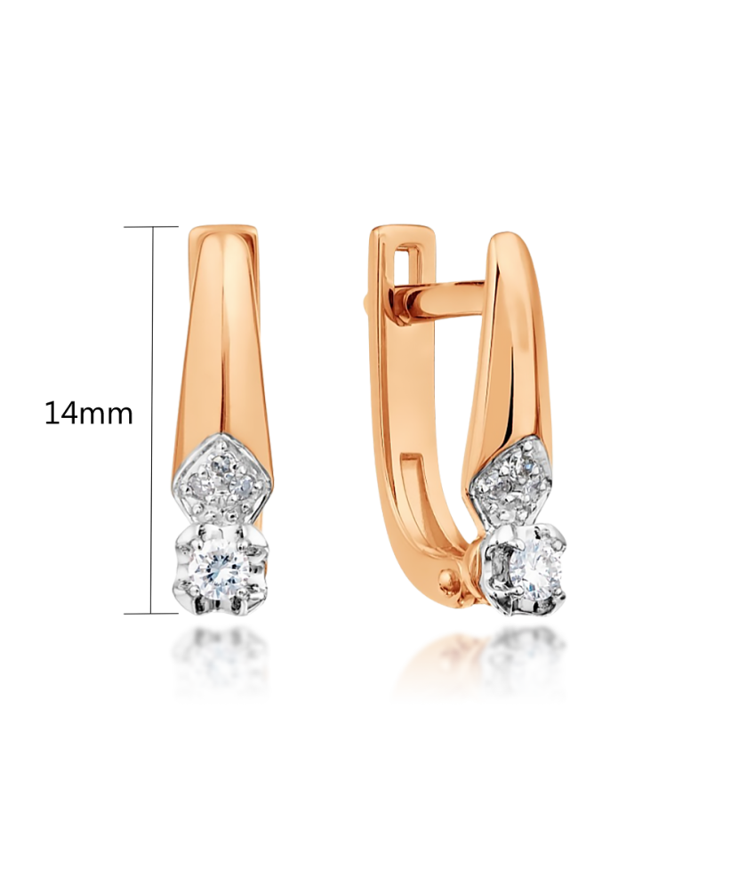 Auksiniai auskarai su deimantais - Auksiniai Auskarai su brangakmeniais - Goldinga