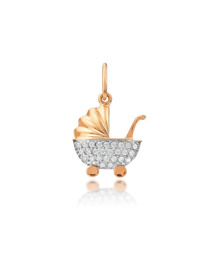 Auksinis pakabukas "Vežimėlis" - Auksiniai pakabukai - Goldinga