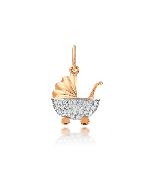 Auksinis pakabukas "Vežimėlis" - Auksiniai pakabukai - Goldinga