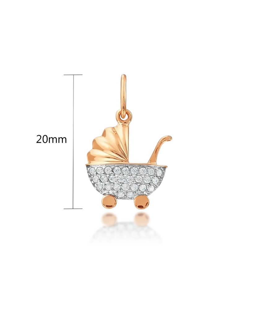 Auksinis pakabukas "Vežimėlis" - Auksiniai pakabukai - Goldinga