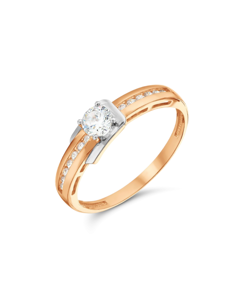 Auksinis žiedas su cirkoniais  - Goldinga