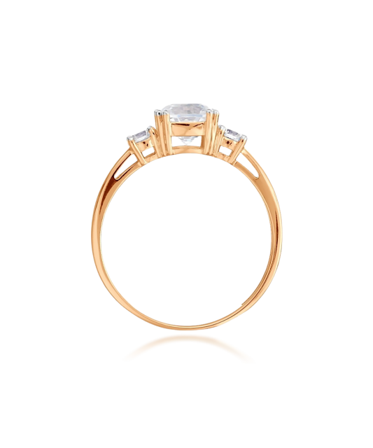 Auksinis žiedas su cirkoniais - Auksiniai žiedai - Goldinga