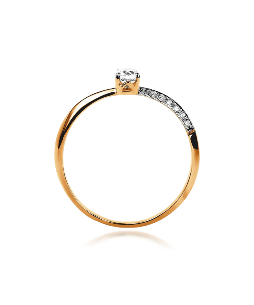 Auksinis žiedas su cirkoniais - Auksiniai žiedai - Goldinga