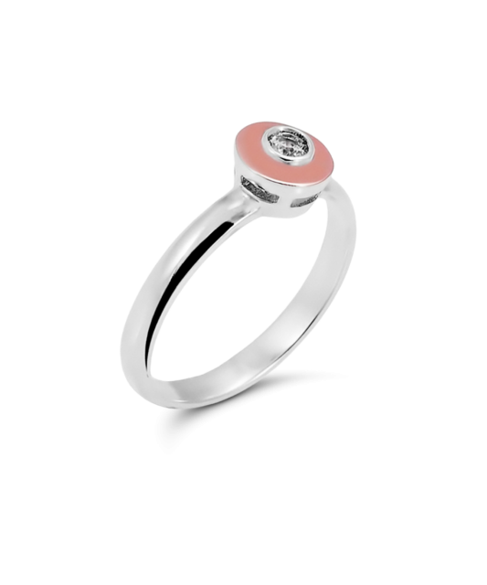 Sidabrinis žiedas su cirkoniais dengtas auksu - Sidabriniai žiedai - Goldinga