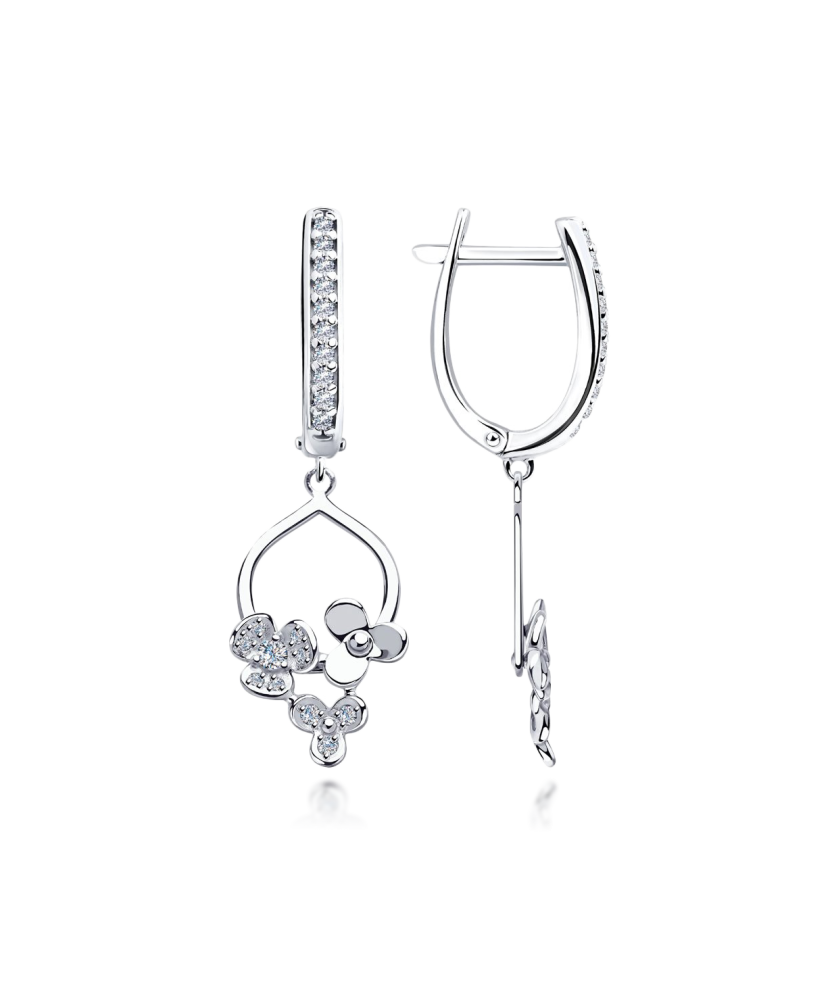 Sidabriniai auskarai su cirkoniais - Sidabriniai auskarai - Goldinga