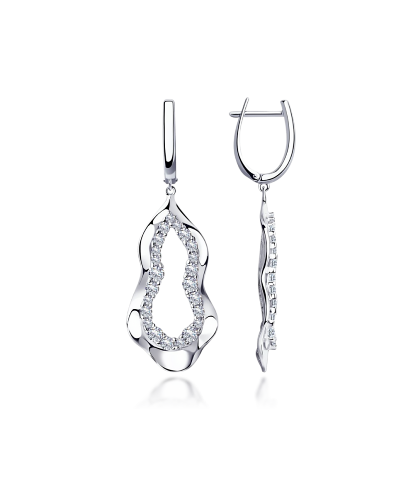 Sidabriniai auskarai su cirkoniais - Sidabriniai auskarai - Goldinga