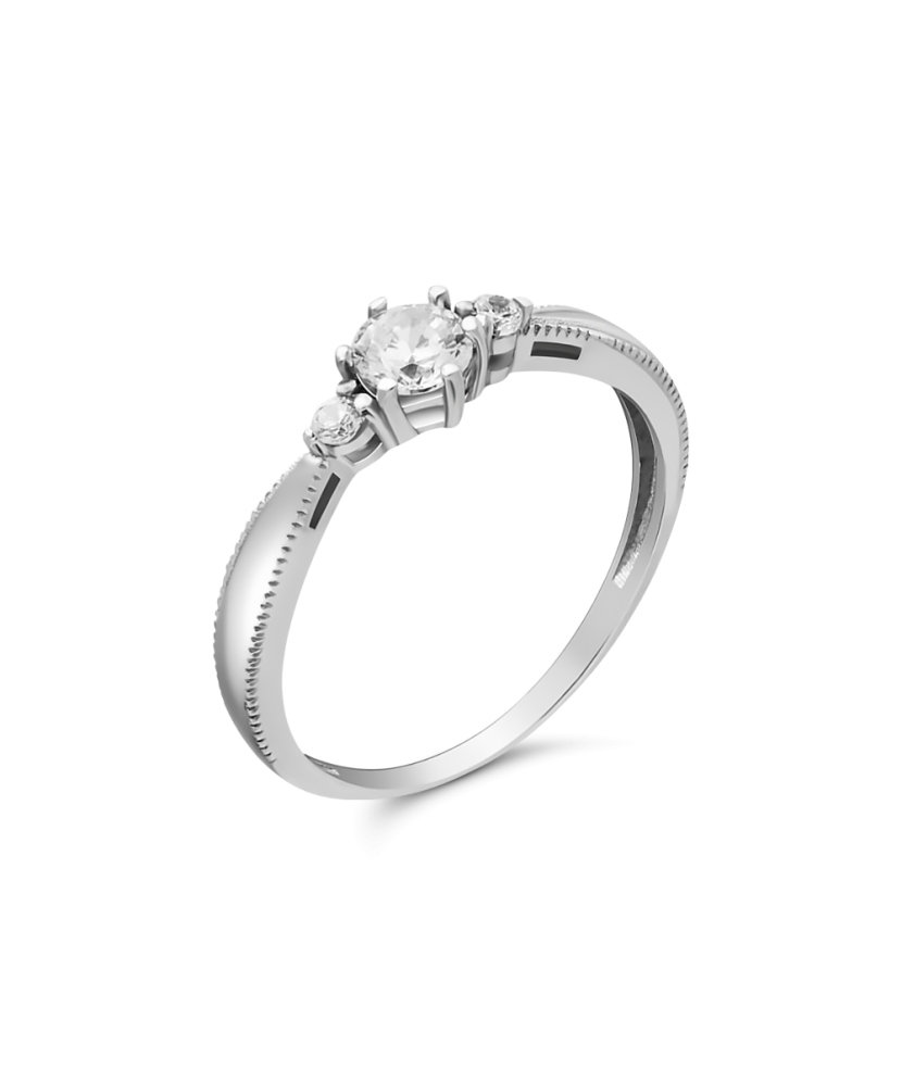 Sidabrinis žiedas su cirkoniais - Sidabriniai žiedai - Goldinga