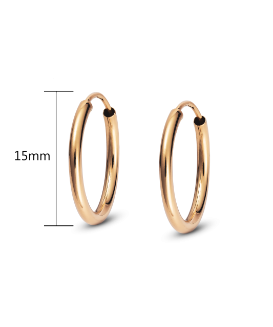 Auksiniai auskarai 15mm - Perkamiausi - Goldinga
