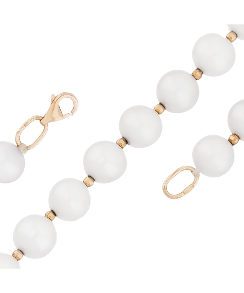 Perlų vėrinys su auksu 9mm - Auksinės grandinėlės - Goldinga