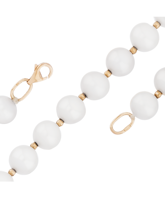 Perlų vėrinys su auksu 9mm - Auksinės grandinėlės - Goldinga