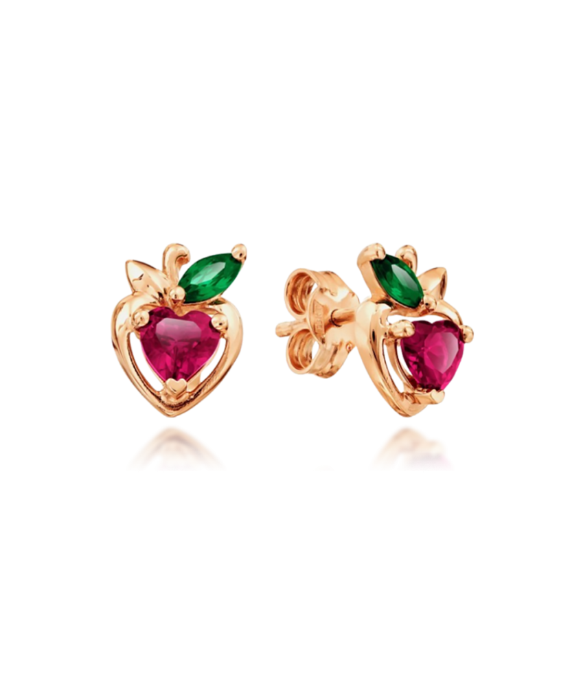 Auksiniai auskarai su cirkoniais - Auksiniai auskarai - Goldinga