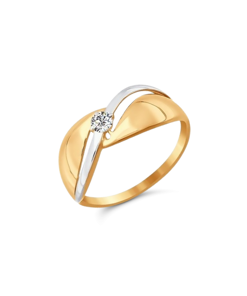 Auksinis žiedas su cirkoniu - Auksiniai žiedai - Goldinga