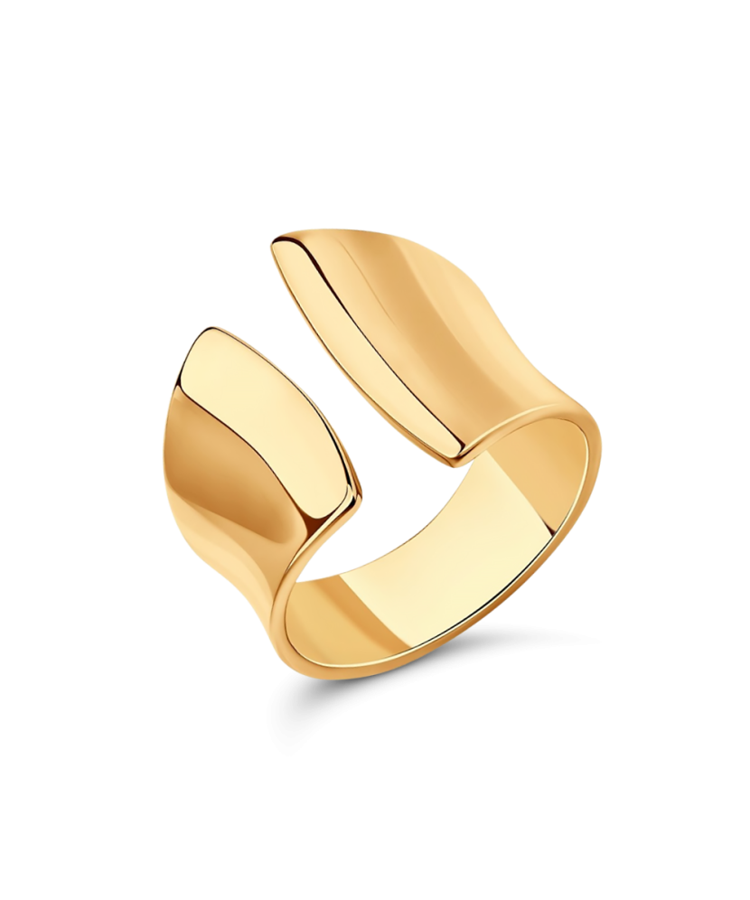 Paauksuotas sidabrinis žiedas - Sidabriniai žiedai - Goldinga