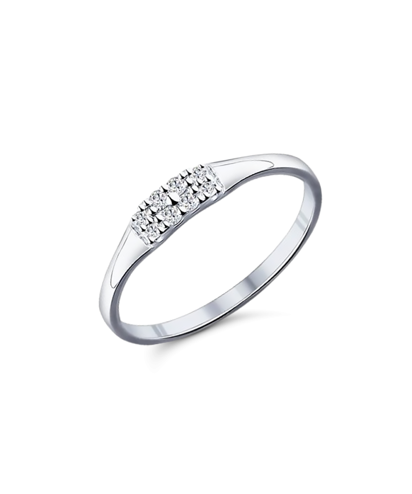 Sidabrinis žiedas su cirkoniais - Sidabriniai žiedai - Goldinga