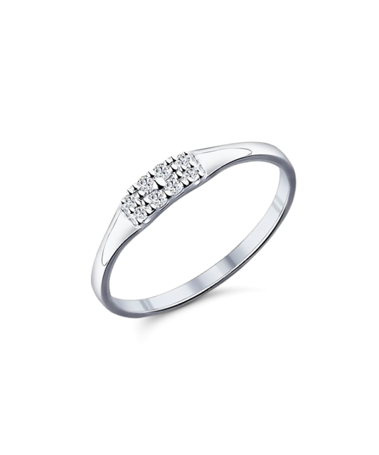 Sidabrinis žiedas su cirkoniais - Sidabriniai žiedai - Goldinga