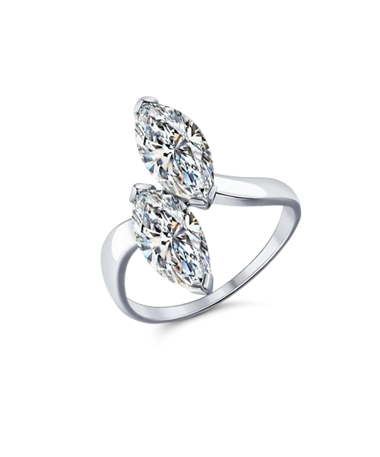 Sidabrinis žiedas su cirkoniais - Sidabriniai žiedai - Goldinga