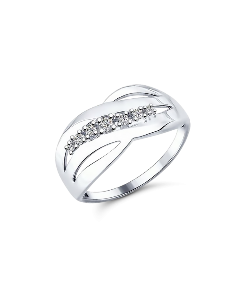 Sidabrinis žiedas su cirkoniais - Sidabriniai žiedai - Goldinga