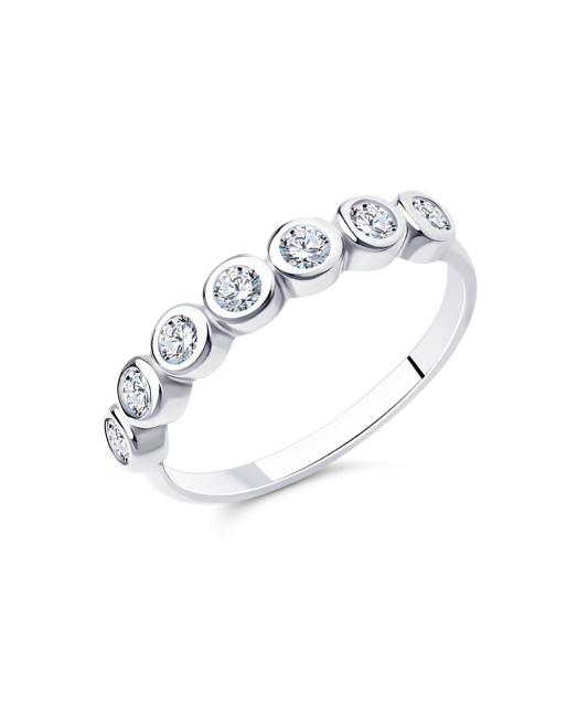 Sidabrinis žiedas su cirkoniais - Sidabriniai žiedai - Goldinga