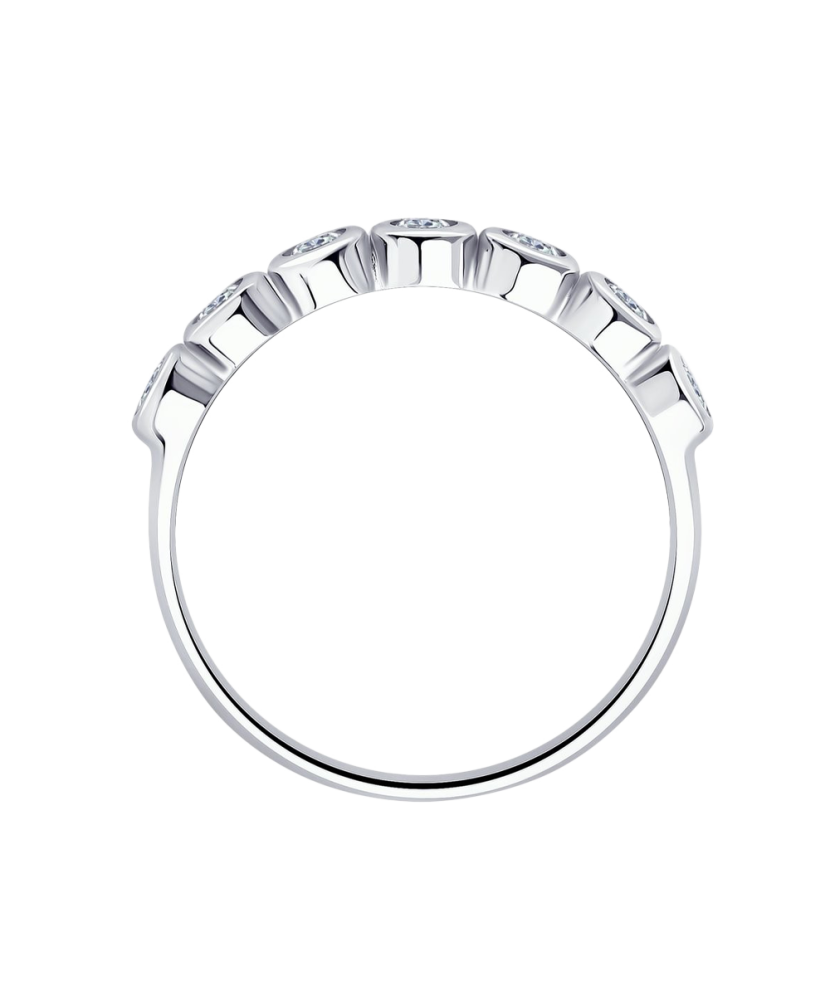 Sidabrinis žiedas su cirkoniais - Sidabriniai žiedai - Goldinga