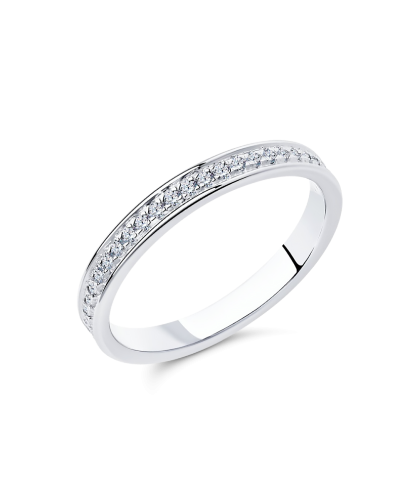 Sidabrinis žiedas su cirkoniais - Sidabriniai žiedai - Goldinga