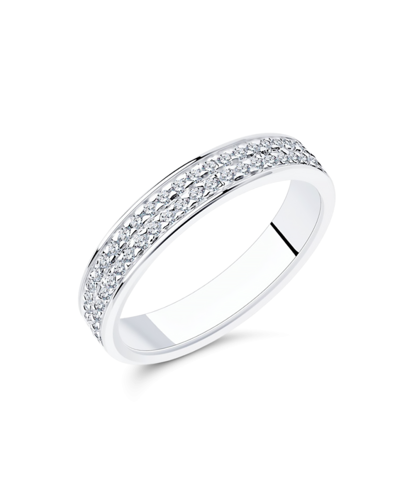 Sidabrinis žiedas su cirkoniais - Sidabriniai žiedai - Goldinga