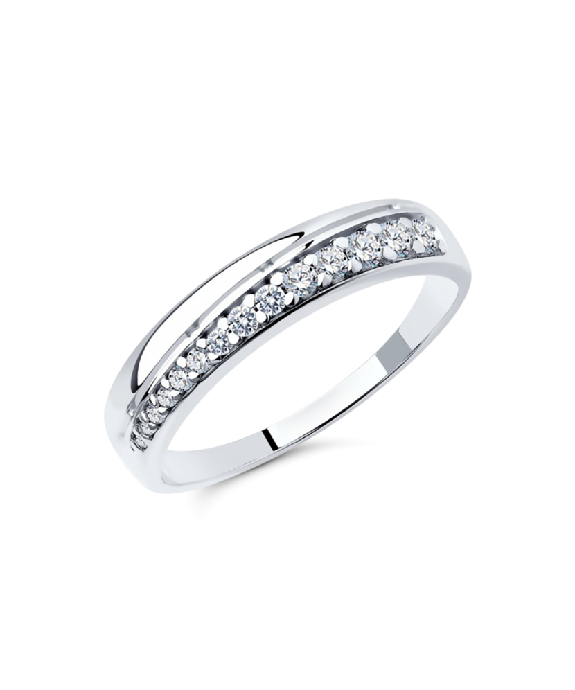 Sidabrinis žiedas su cirkoniais - Sidabriniai žiedai - Goldinga