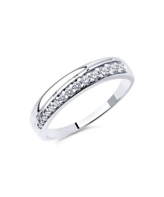 Sidabrinis žiedas su cirkoniais - Sidabriniai žiedai - Goldinga