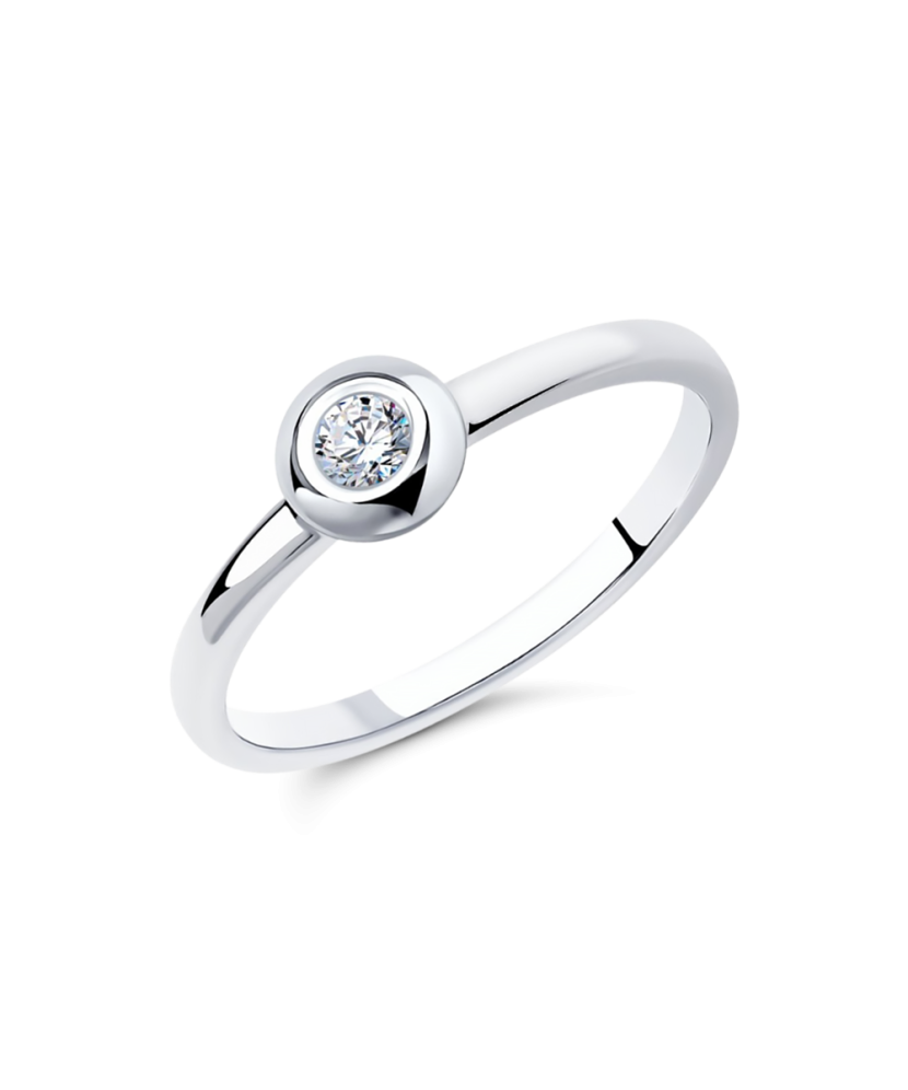 Sidabrinis žiedas su cirkoniais - Sidabriniai žiedai - Goldinga