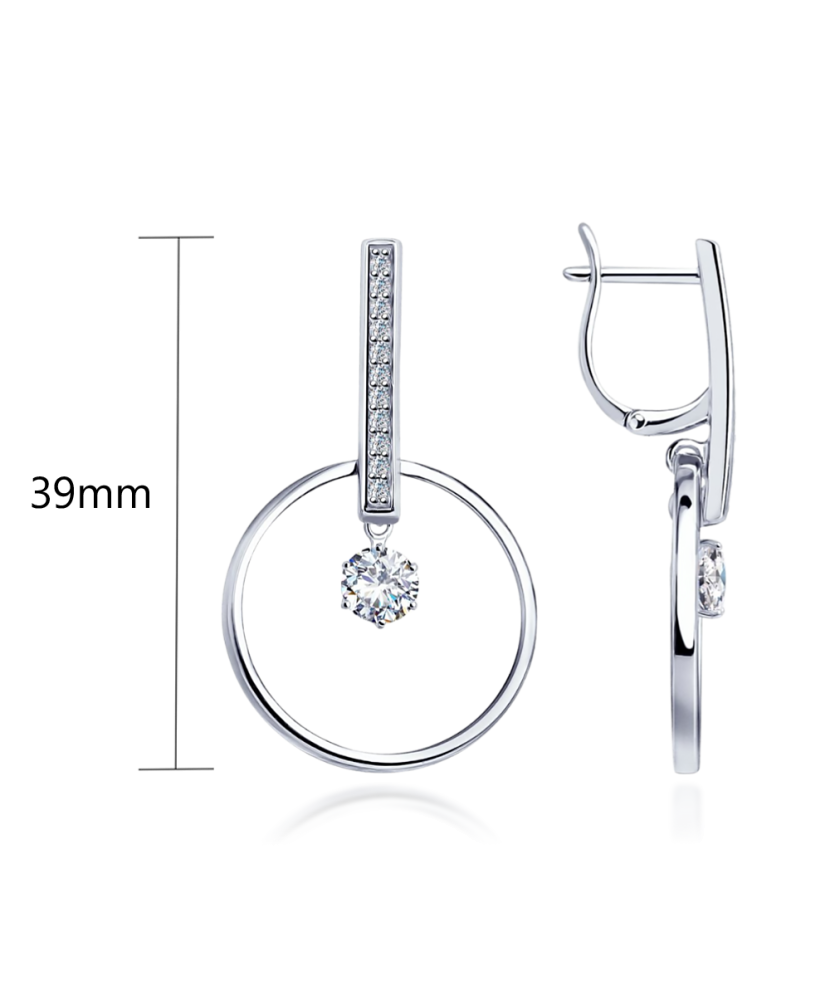 Sidabriniai auskarai su cirkoniais - Sidabriniai auskarai - Goldinga