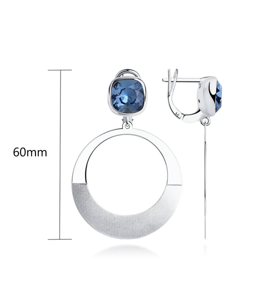 Sidabriniai auskarai su kristalais - Sidabriniai auskarai - Goldinga