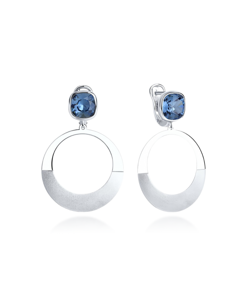 Sidabriniai auskarai su kristalais - Sidabriniai auskarai - Goldinga