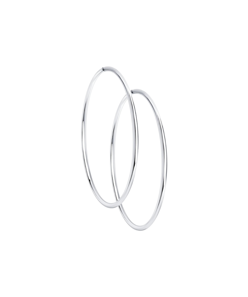 Sidabriniai auskarai rinkutės 40mm - Sidabriniai auskarai - Goldinga