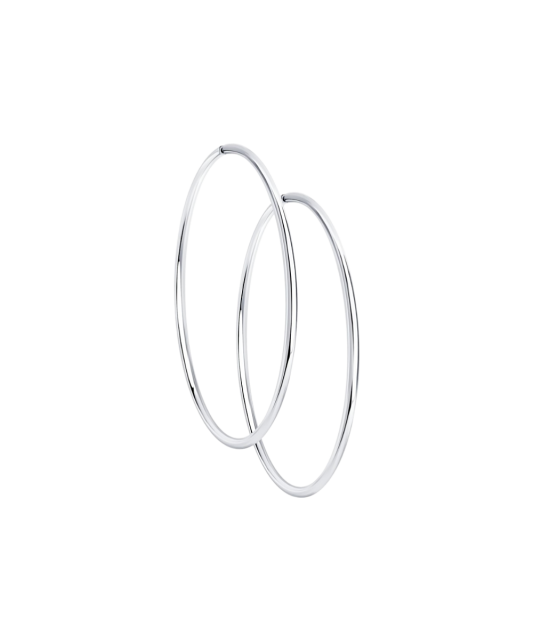 Sidabriniai auskarai rinkutės 40mm - Sidabriniai auskarai - Goldinga