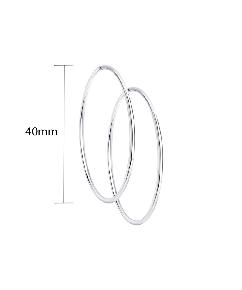 Sidabriniai auskarai rinkutės 40mm - Sidabriniai auskarai - Goldinga