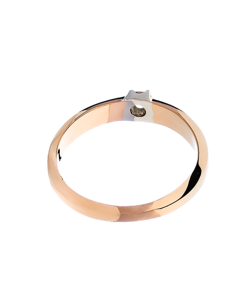 Auksinis žiedas su briliantu - Auksiniai Žiedai su brangakmeniais - Goldinga