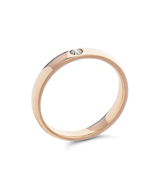 Auksinis žiedas su briliantu - Auksiniai Žiedai su brangakmeniais - Goldinga