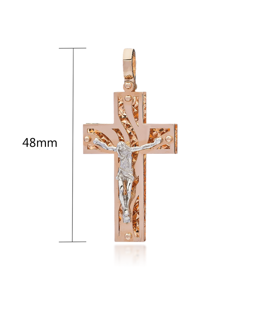 Auksinis pakabukas kryželis "Išgelbėk ir apsaugok" - Kryželiai ir ikonos - Goldinga