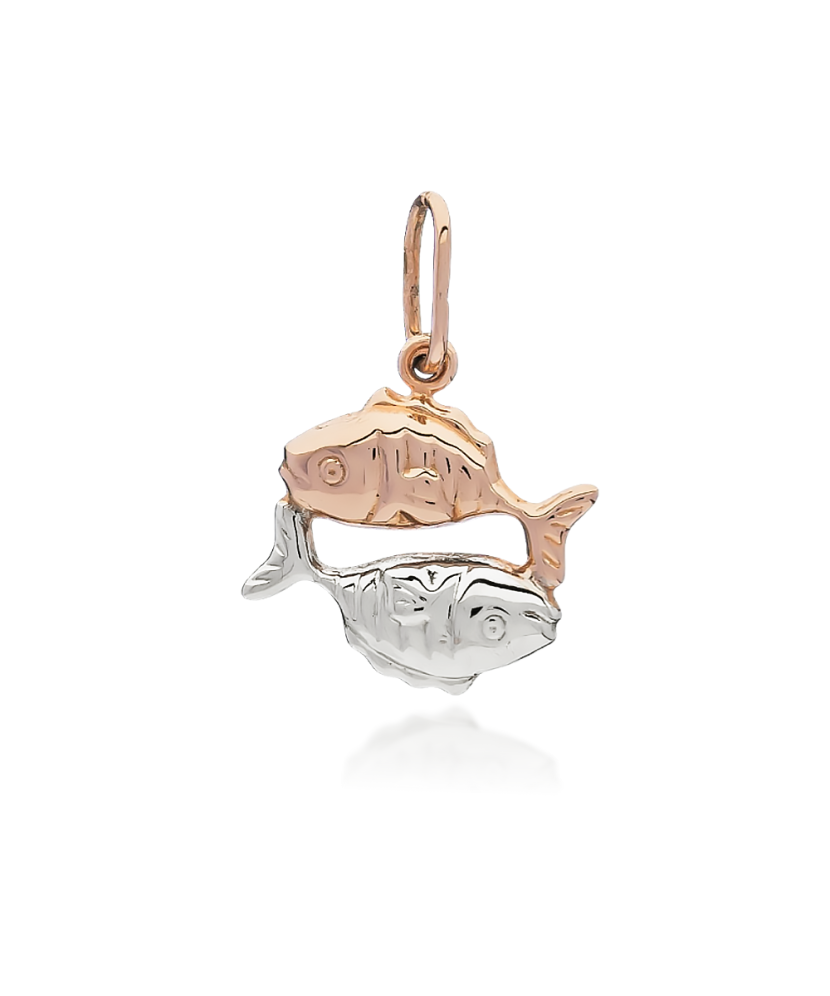 Auksinis pakabukas "Žuvys" - Zodiako ženklų pakabukai - Goldinga