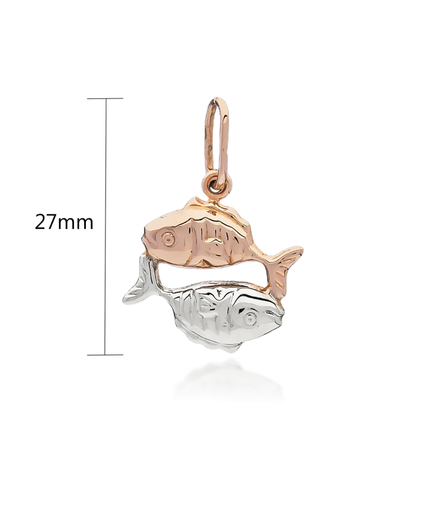 Auksinis pakabukas "Žuvys" - Zodiako ženklų pakabukai - Goldinga