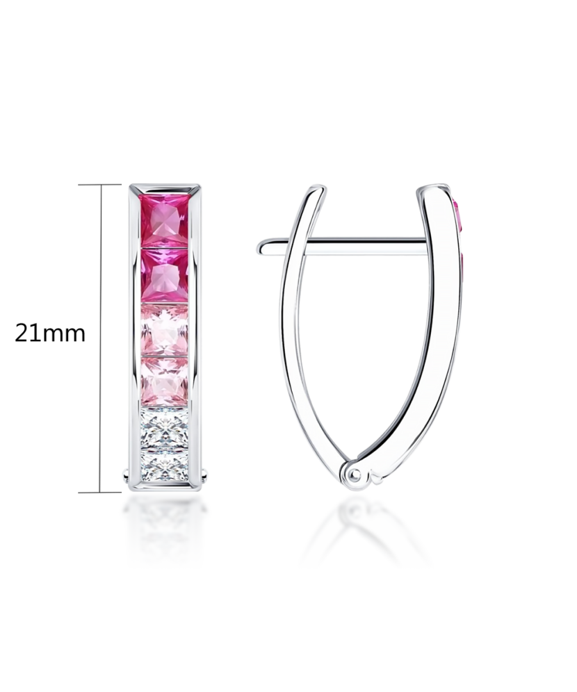 Sidabriniai auskarai su cirkoniais - Sidabriniai auskarai - Goldinga